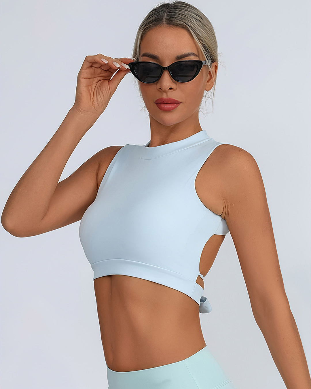 Rhea Crop Top - Sky Blue