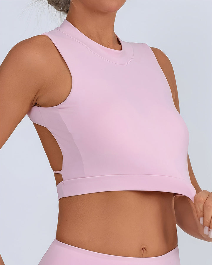 Rhea Crop Top - Pink