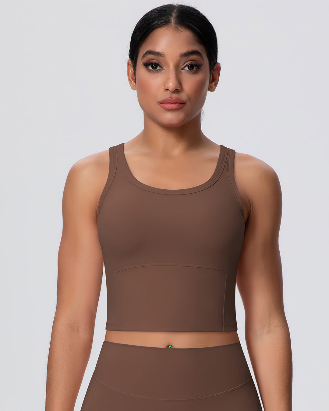 Rowan Crop Top - Brown