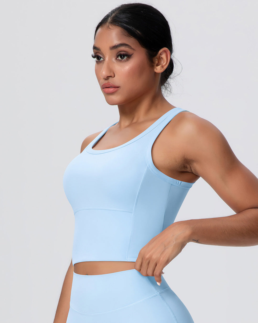 Rowan Crop Top - Sky Blue